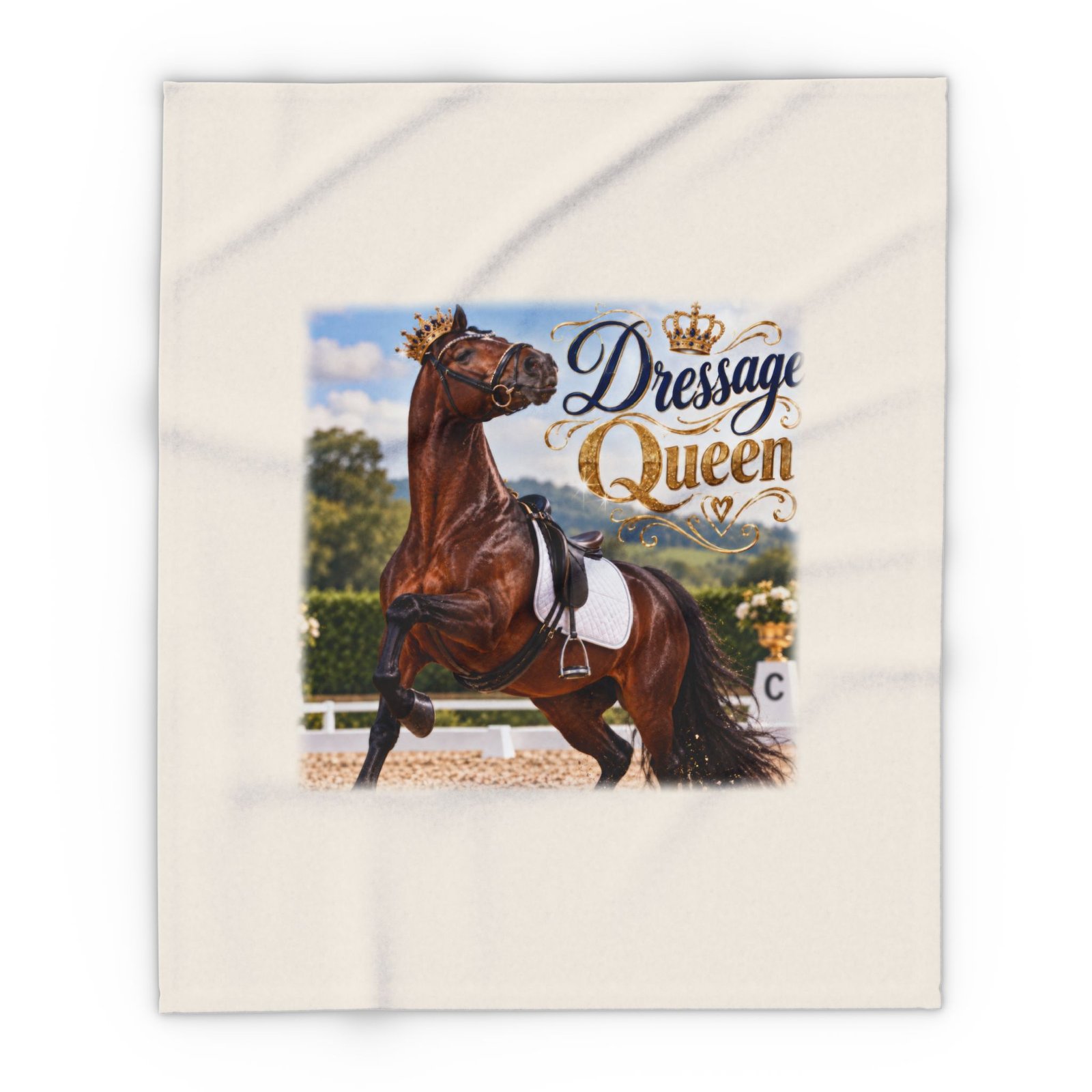 Dressage Queen Blanket, Horse Lover Gift, Fleece Throw Blanket, Equestrian Gift, Pony Mum Gift, Cosy Horse Throw - Image 7