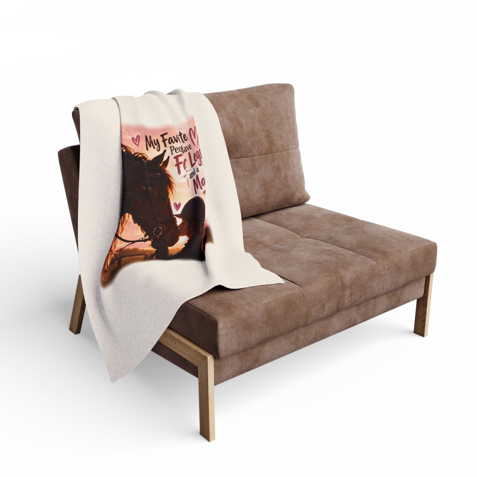 My Favourite People Have Four Legs and a Mane Blanket, Horse Lover Gift, Fleece Throw Blanket, Equestrian Gift, Pony Mum Gift - Image 4