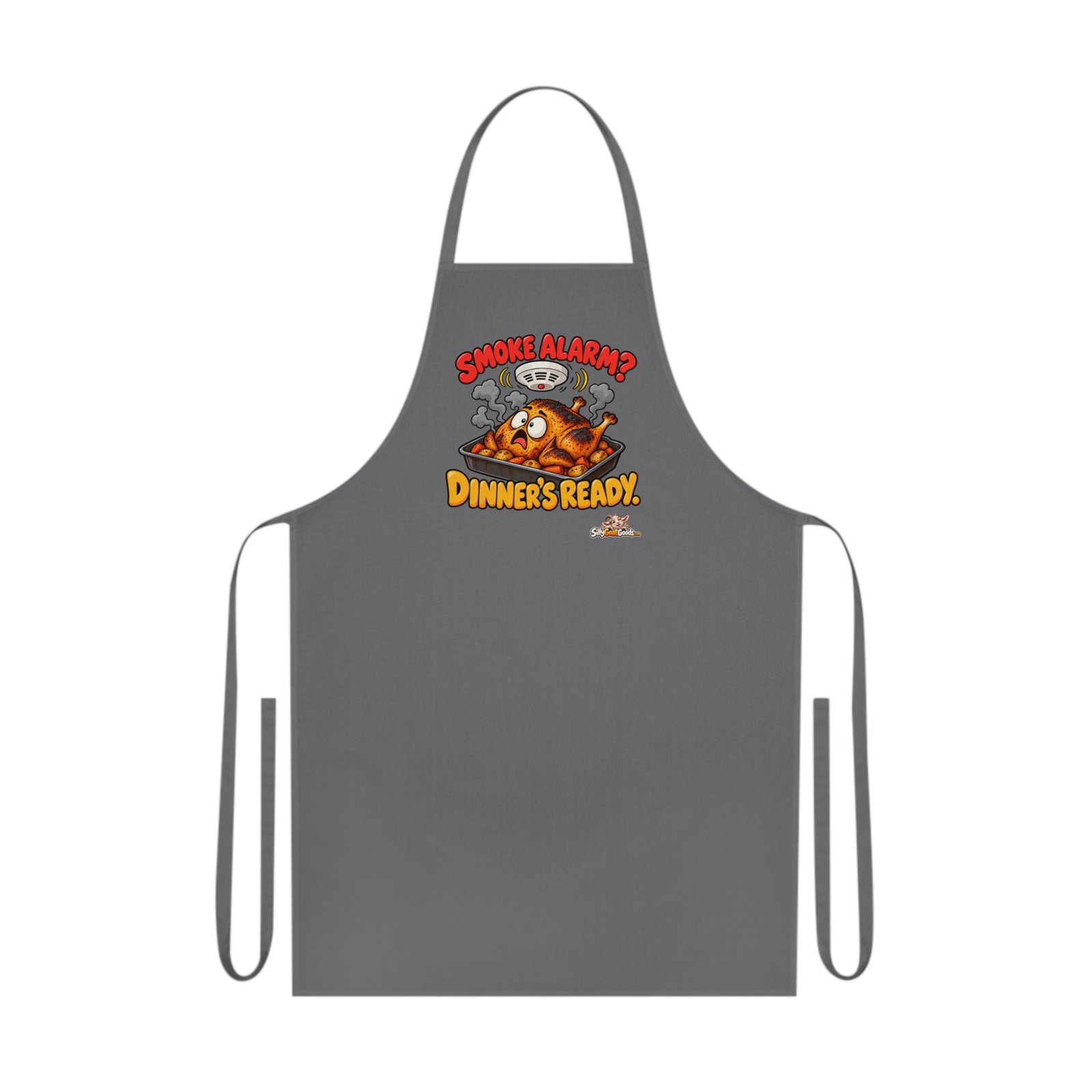 Smoke Alarm Dinners Ready Funny Cooking Apron, Bad Cook Gift, Kitchen Humour Apron for Men or Women, Funny Gift for Dad or Mum - Image 4