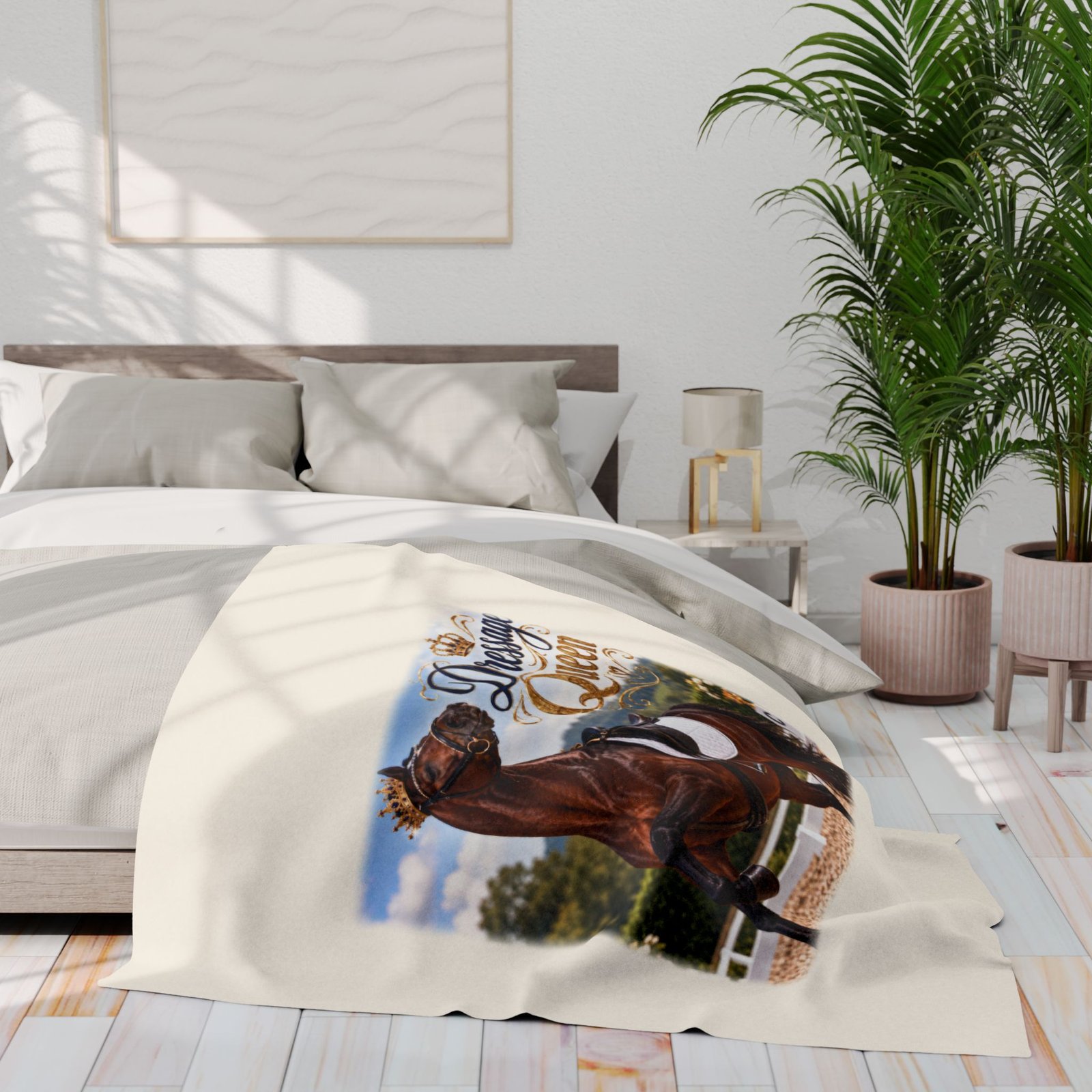 Dressage Queen Blanket, Horse Lover Gift, Fleece Throw Blanket, Equestrian Gift, Pony Mum Gift, Cosy Horse Throw - Image 11