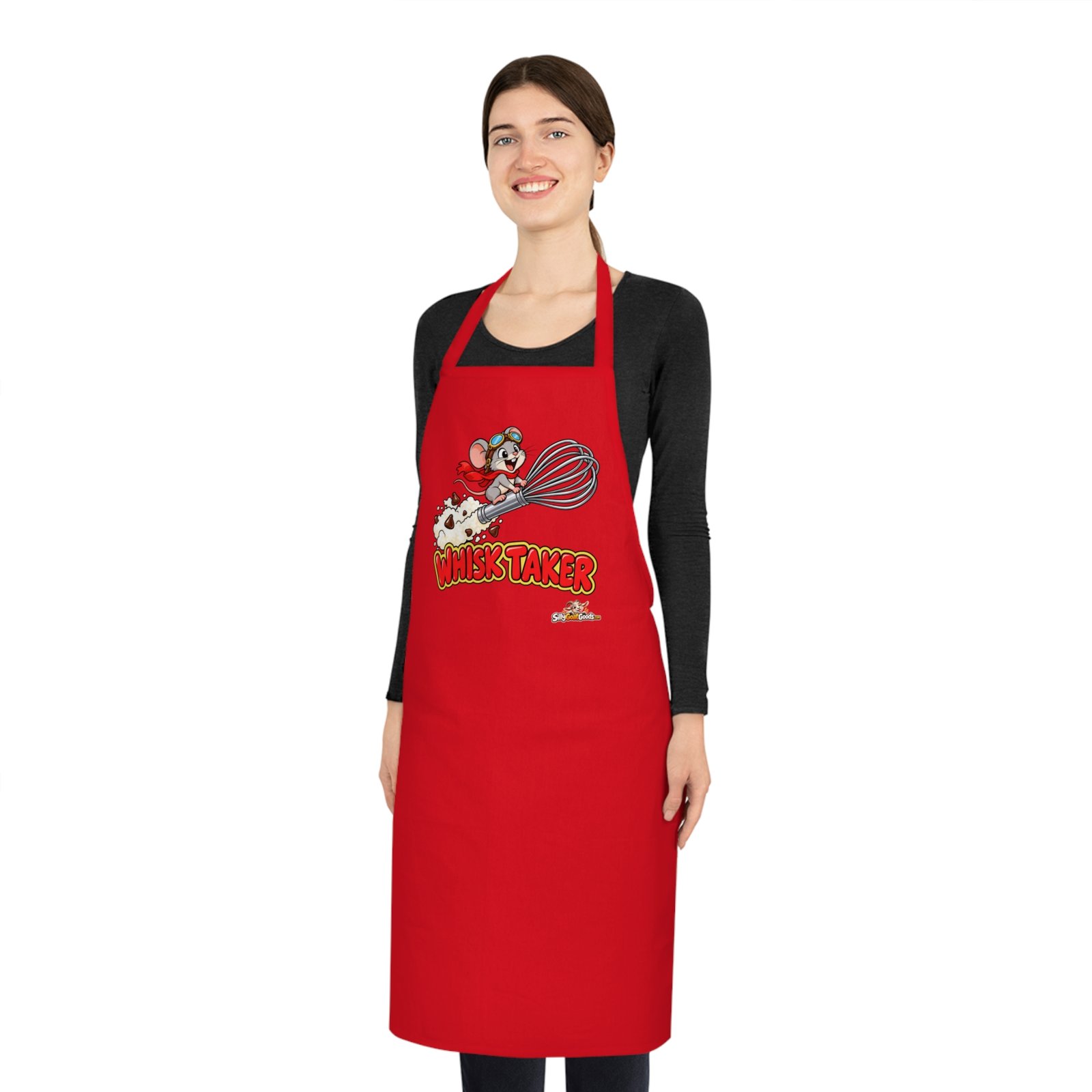 Whisk Taker Funny Baking Apron, Gift for Baker, Pun Apron for Women or Men, Cake Lover Gift, Cute Mouse Kitchen Apron - Image 7