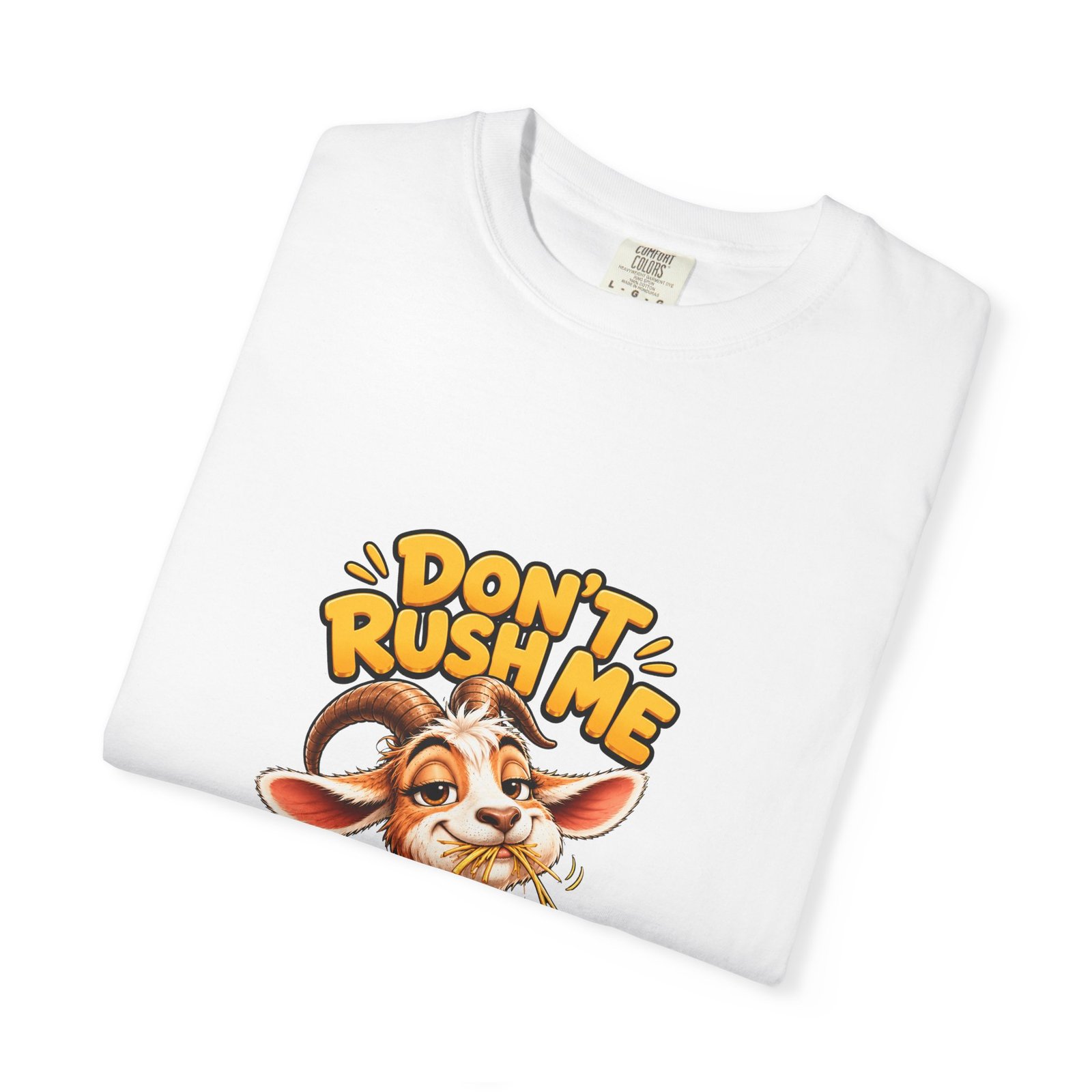 Don't Rush Me I'm Ruminating Funny Goat T-Shirt, Goat Lover Gift, Overthinker Tee, Comfort Colors Shirt, Farm Humour Gift for Him or Her - Image 3