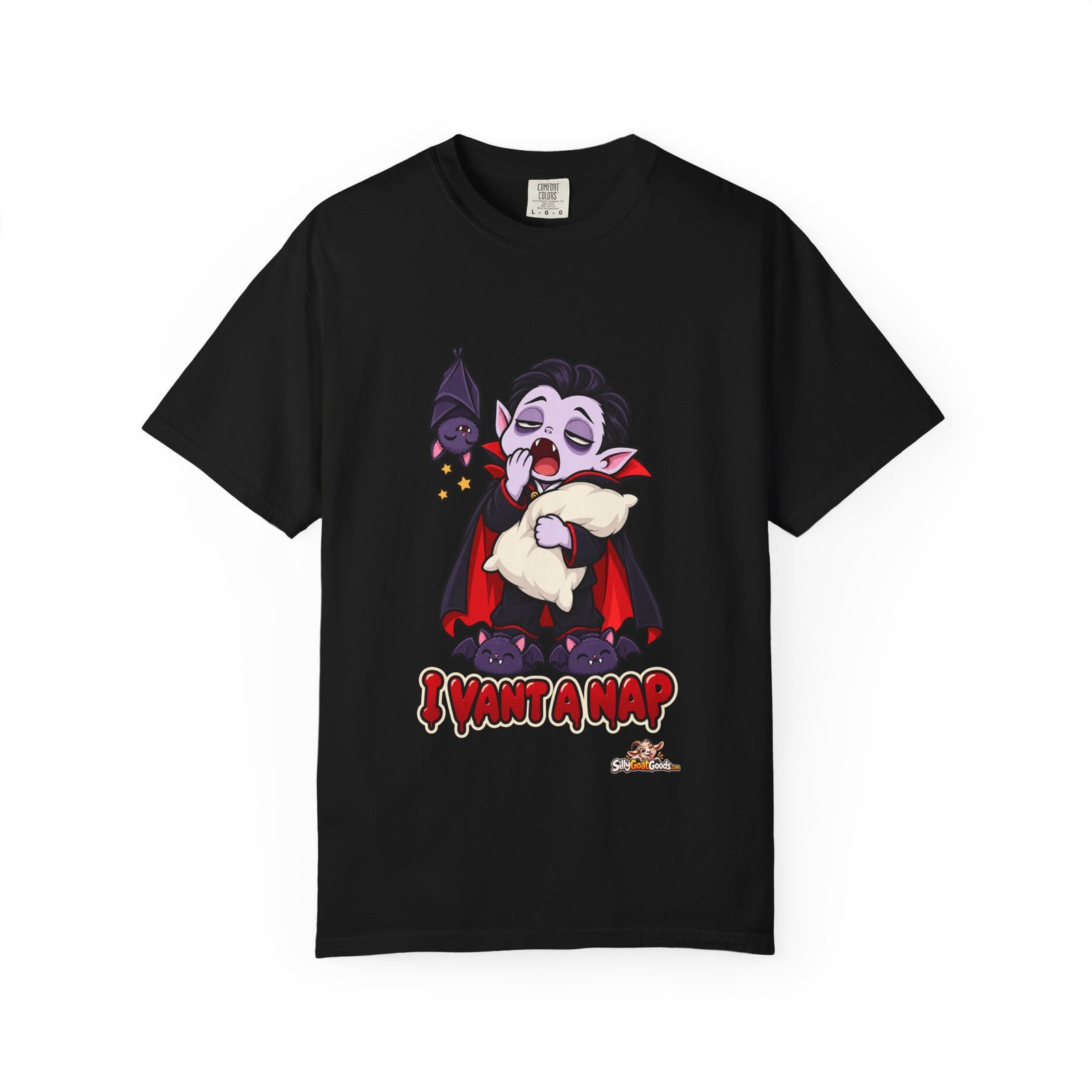 I Vant a Nap Funny Vampire Halloween T-Shirt, Tired Sleepy Halloween Tee, Cute Vampire Shirt, Comfort Colors Gift for Him or Her - Image 7