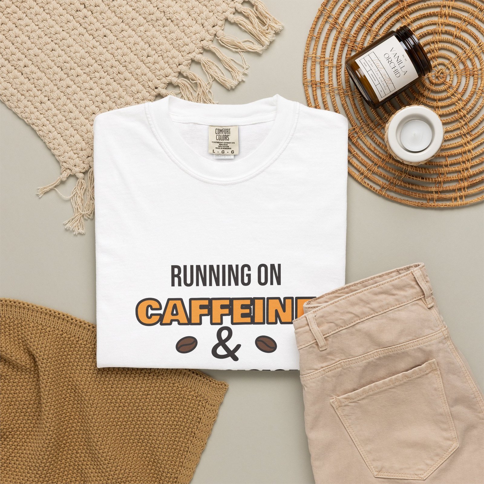 Running on Caffeine and Bad Decisions T-Shirt, Funny Coffee Shirt, Coffee Lover Gift, Sarcastic Tee, Funny Gift for Friend - Image 4
