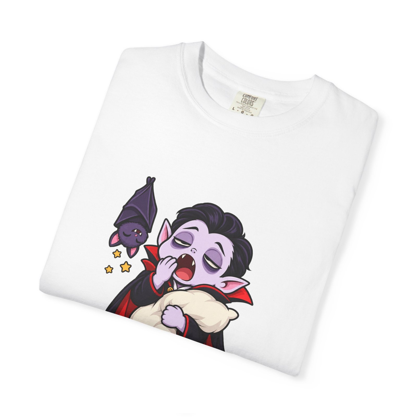 I Vant a Nap Funny Vampire Halloween T-Shirt, Tired Sleepy Halloween Tee, Cute Vampire Shirt, Comfort Colors Gift for Him or Her - Image 3
