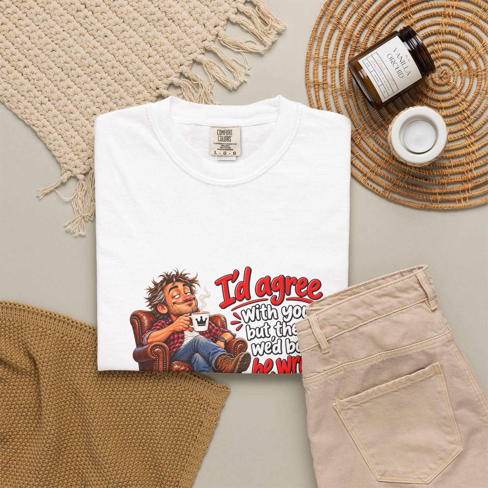 I'd Agree With You But Then We'd Both Be Wrong T-Shirt, Funny Sarcastic Shirt for Him, Dad Gift, Know It All Tee, Grumpy Husband Gift - Image 4