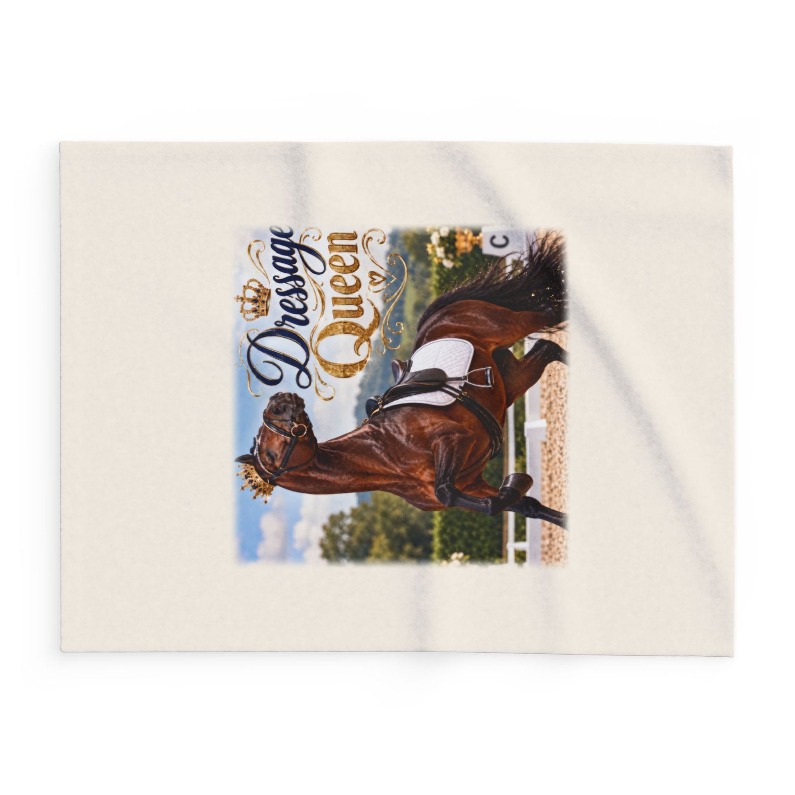 Dressage Queen Blanket, Horse Lover Gift, Fleece Throw Blanket, Equestrian Gift, Pony Mum Gift, Cosy Horse Throw - Image 2