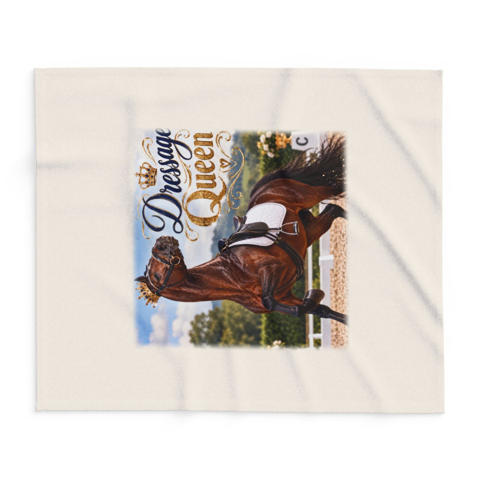Dressage Queen Blanket, Horse Lover Gift, Fleece Throw Blanket, Equestrian Gift, Pony Mum Gift, Cosy Horse Throw - Image 8