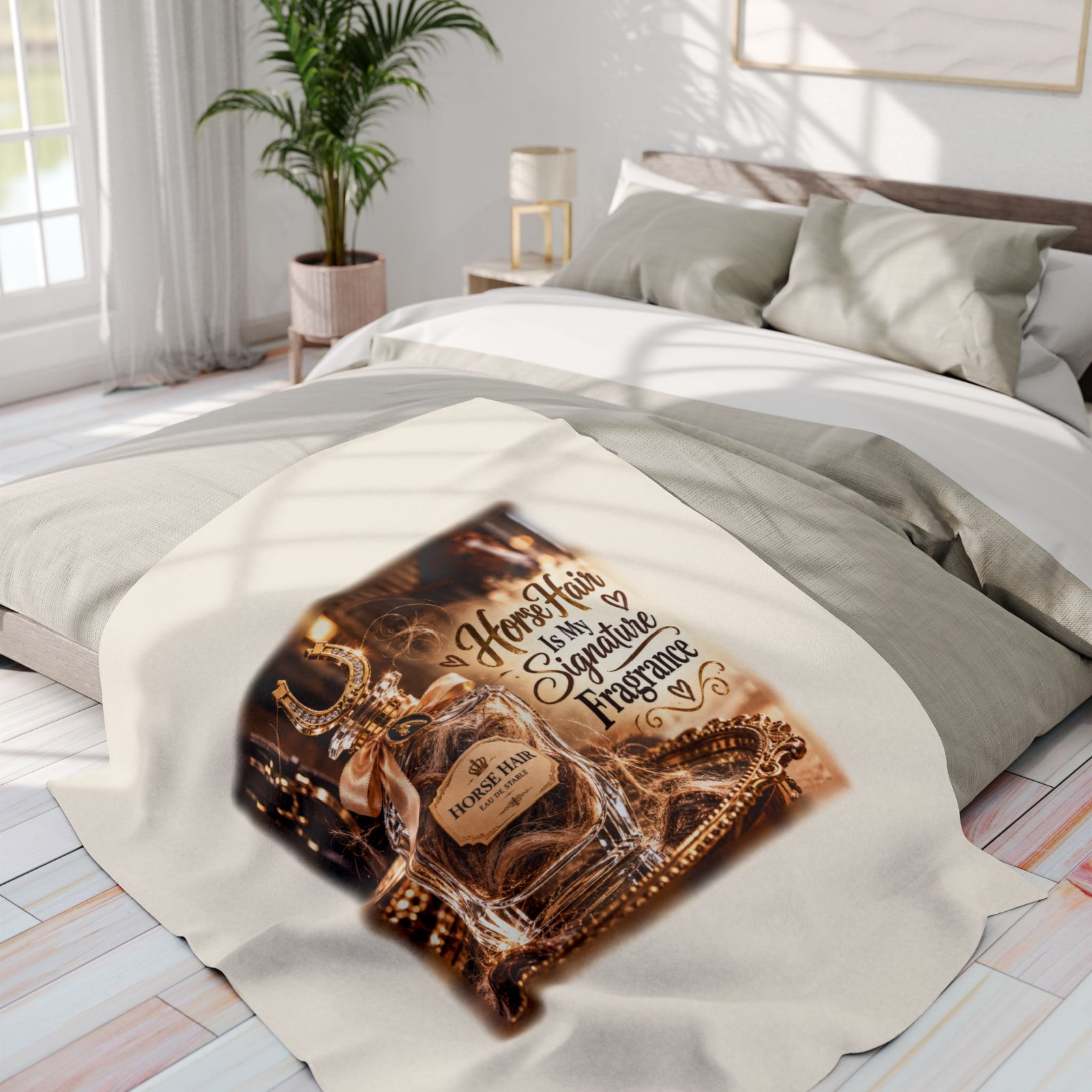 Horse Hair Is My Signature Fragrance Blanket, Horse Lover Gift, Fleece Throw Blanket, Equestrian Gift, Pony Mum Gift, Cosy Horse Throw - Image 12