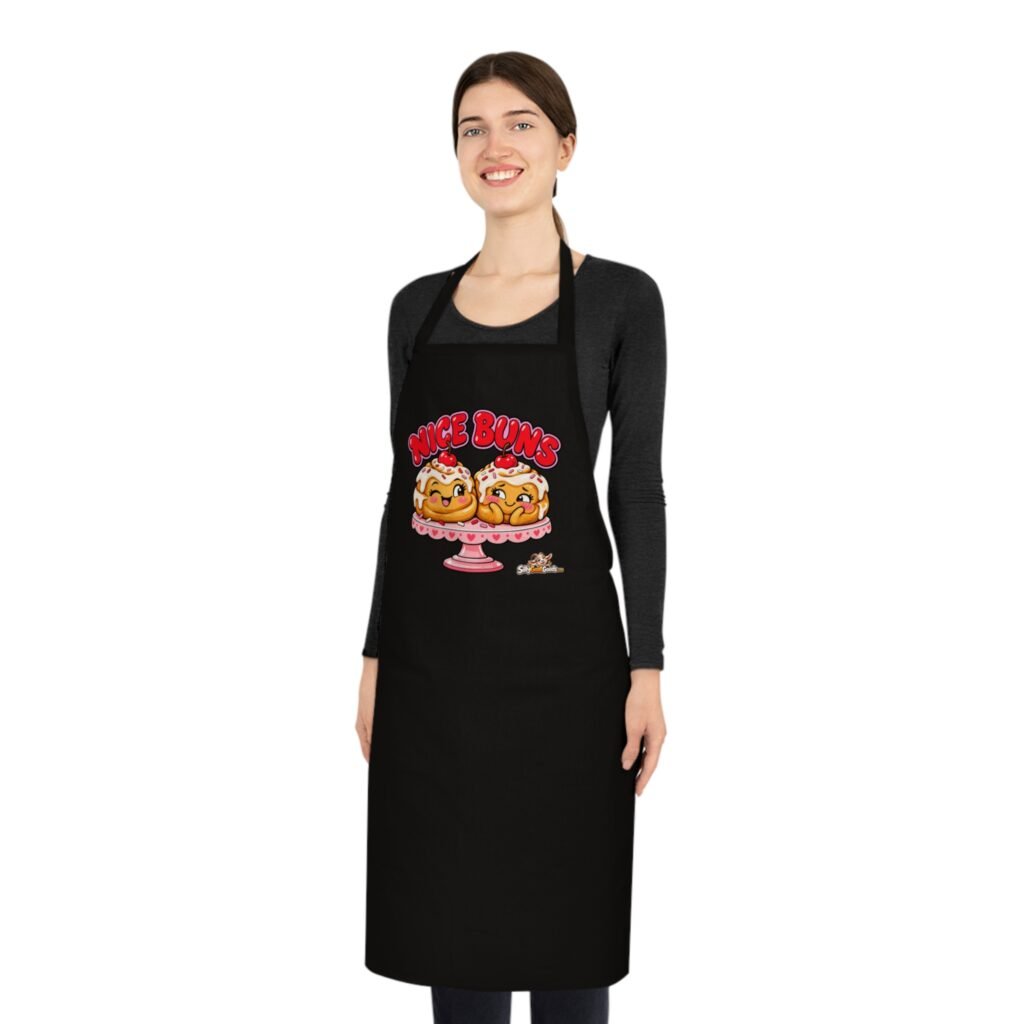 Nice Buns Funny Baking Apron, Cheeky Gift for Baker, Pun Kitchen Apron for Women or Men, Birthday Gift for Her or Him