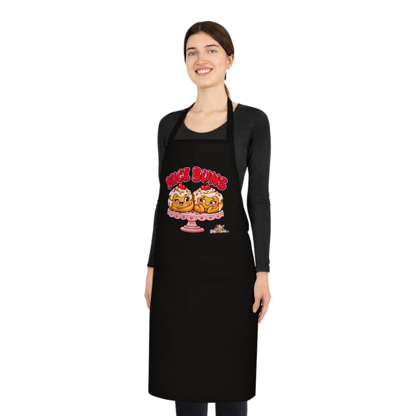 Nice Buns Funny Baking Apron, Cheeky Gift for Baker, Pun Kitchen Apron for Women or Men, Birthday Gift for Her or Him