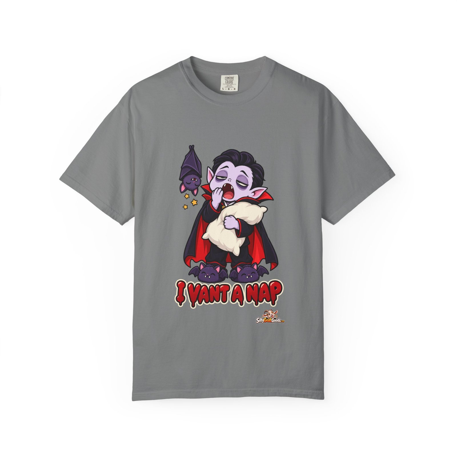I Vant a Nap Funny Vampire Halloween T-Shirt, Tired Sleepy Halloween Tee, Cute Vampire Shirt, Comfort Colors Gift for Him or Her - Image 6