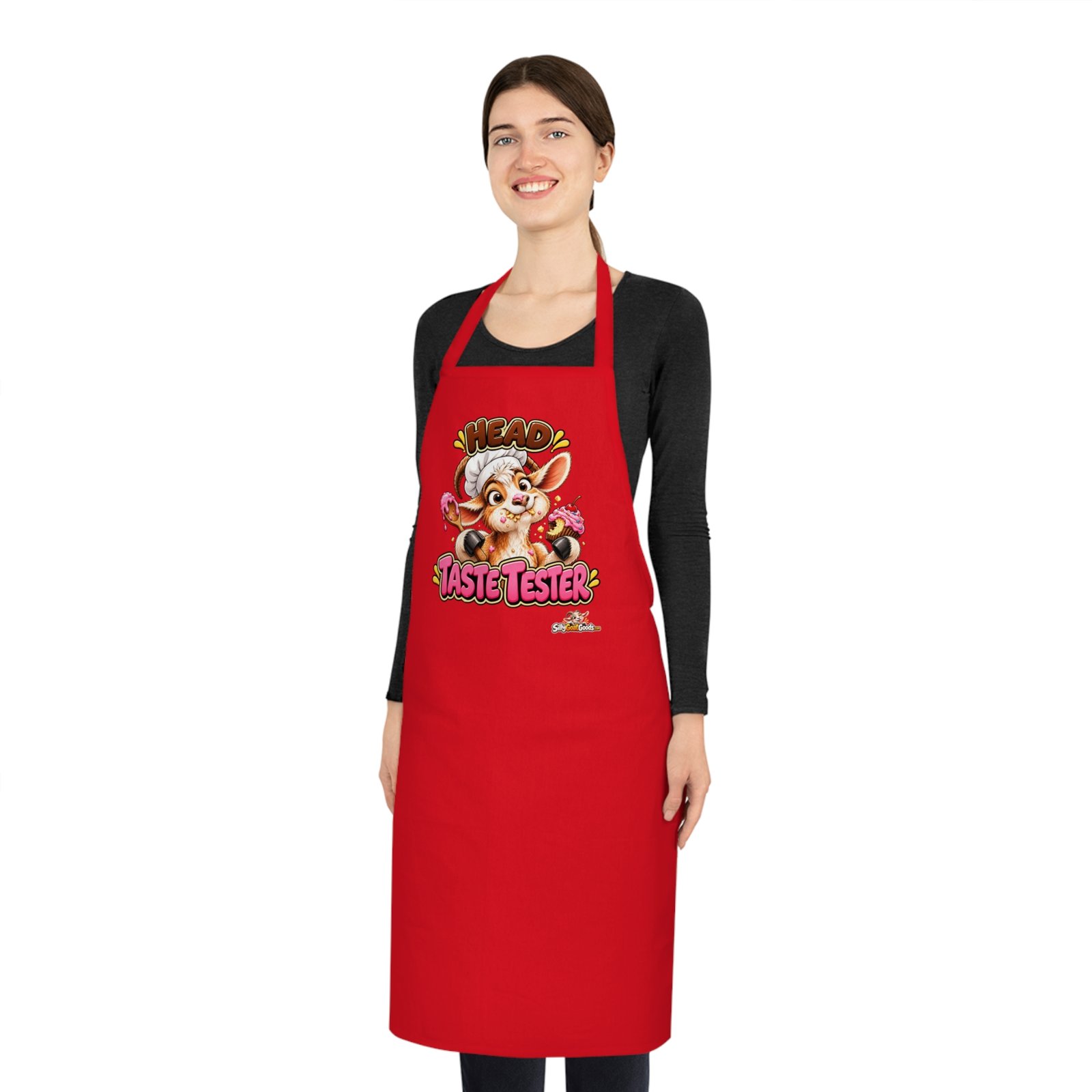 Head Taste Tester Funny Goat Apron, Baking Apron Gift, Goat Lover Gift, Kitchen Apron for Men or Women, Cake Lover Gift - Image 7