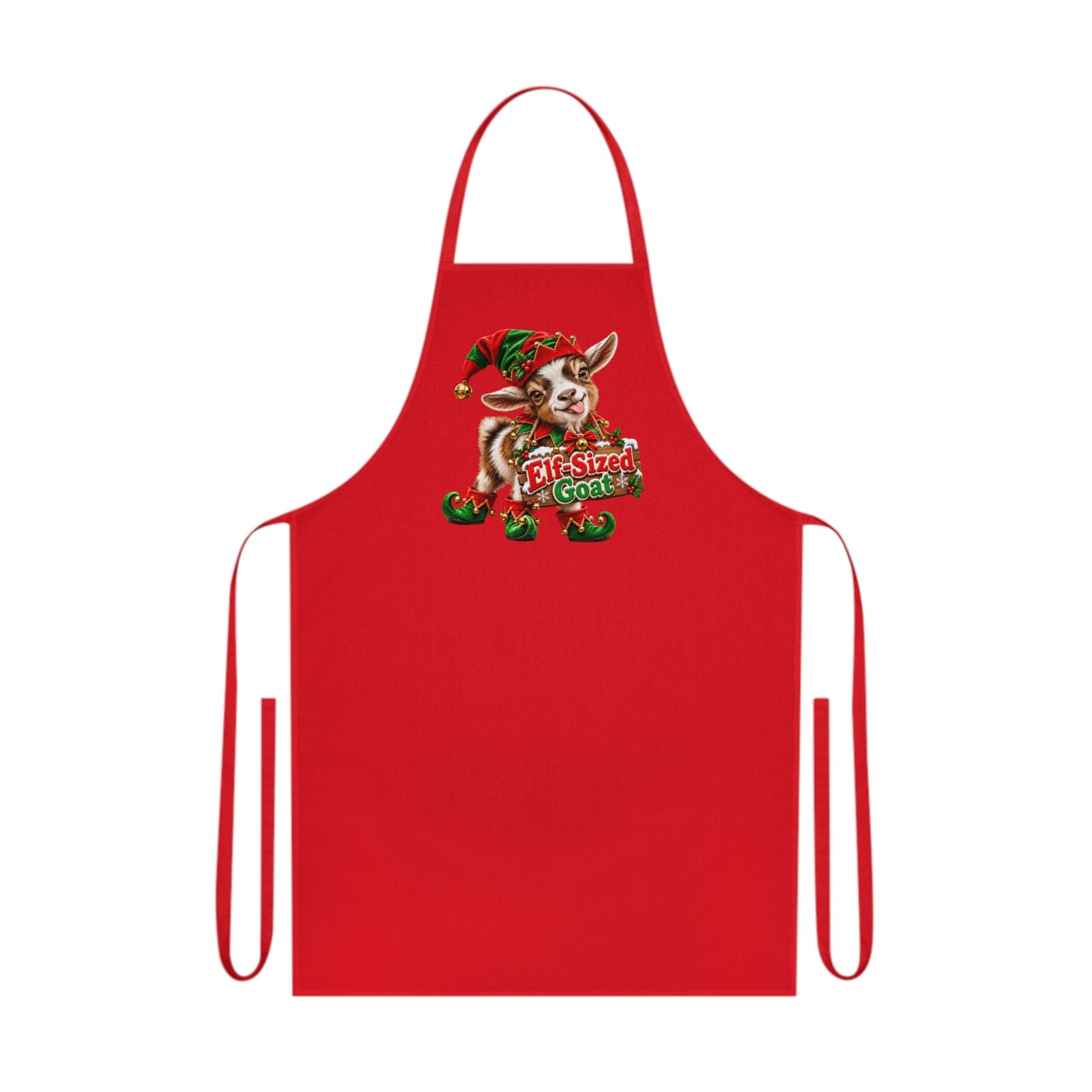 Elf-Sized Goat Christmas Apron, Funny Goat Kitchen Apron, Festive Cooking Apron, Goat Lover Gift, Christmas Baking Gift, Secret Santa - Image 8