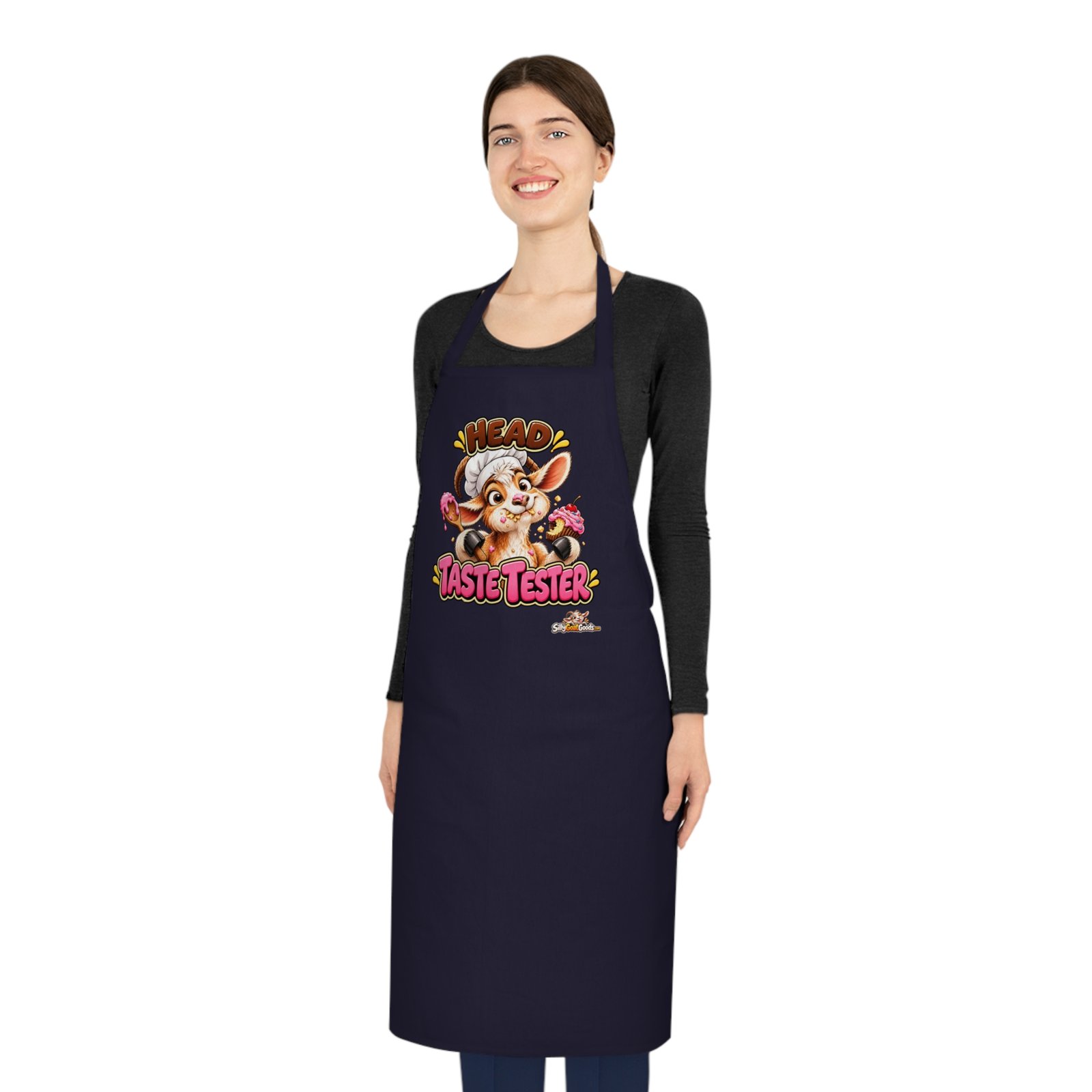 Head Taste Tester Funny Goat Apron, Baking Apron Gift, Goat Lover Gift, Kitchen Apron for Men or Women, Cake Lover Gift - Image 5