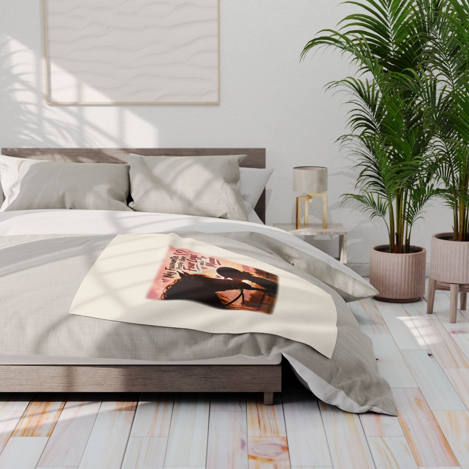 My Favourite People Have Four Legs and a Mane Blanket, Horse Lover Gift, Fleece Throw Blanket, Equestrian Gift, Pony Mum Gift - Image 5