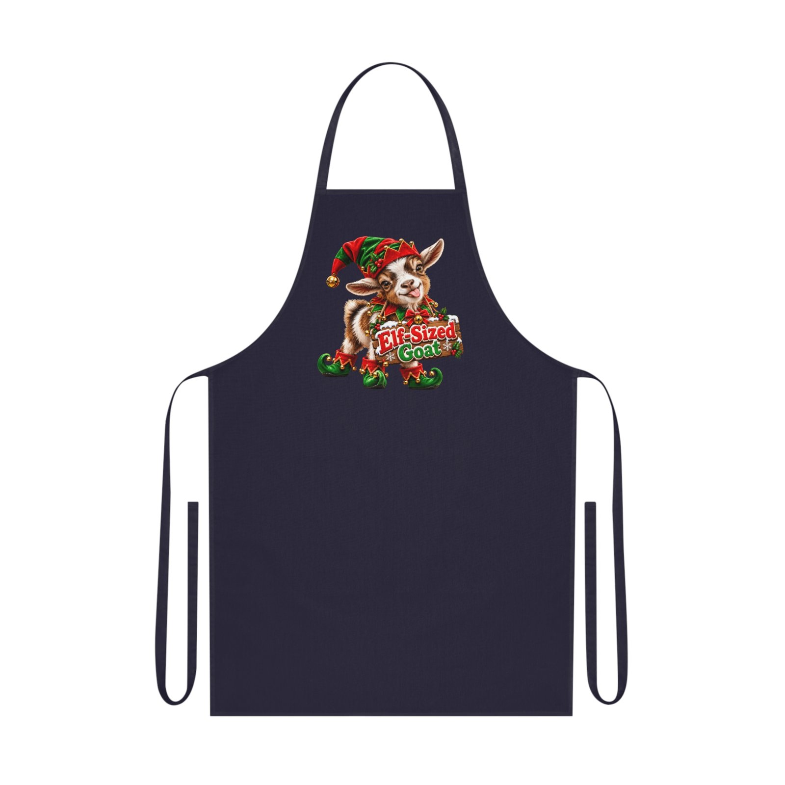 Elf-Sized Goat Christmas Apron, Funny Goat Kitchen Apron, Festive Cooking Apron, Goat Lover Gift, Christmas Baking Gift, Secret Santa - Image 6