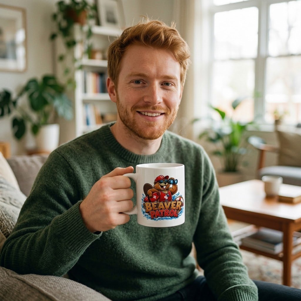 Person holding the Beaver Patrol Mug