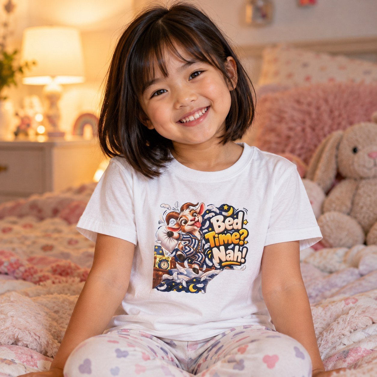 Child wearing the Bed Time Nah Kids T-Shirt