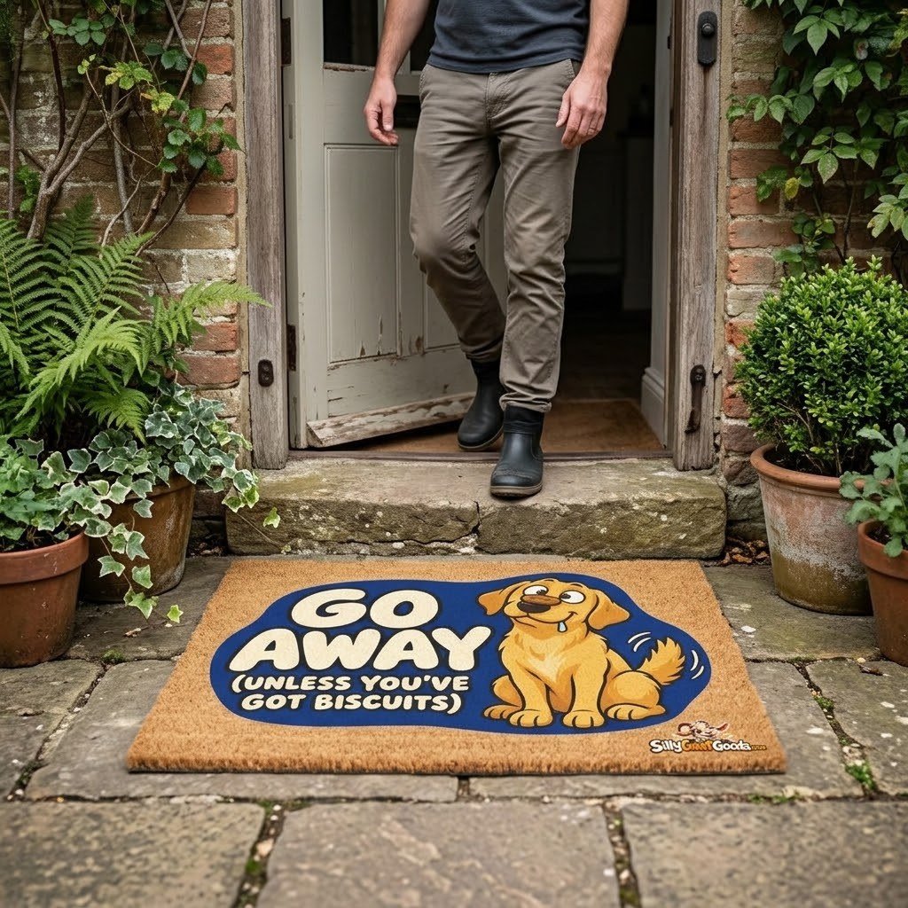 Go Away Unless Youve Got Biscuits Funny Doormat