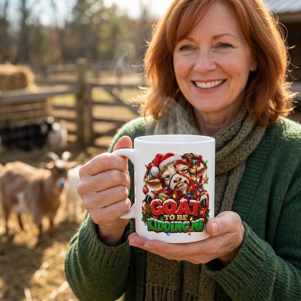 Person holding the Goat To Be Kidding Me Mug