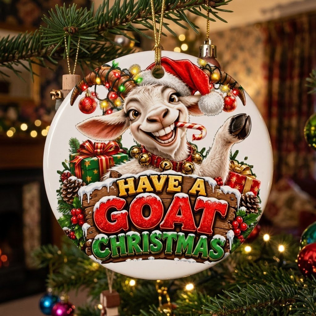 Have A Goat Christmas Ornament