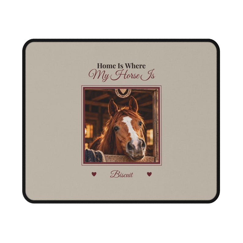 Personalised Horse Photo Mouse Mat – Home Is Where My Horse Is