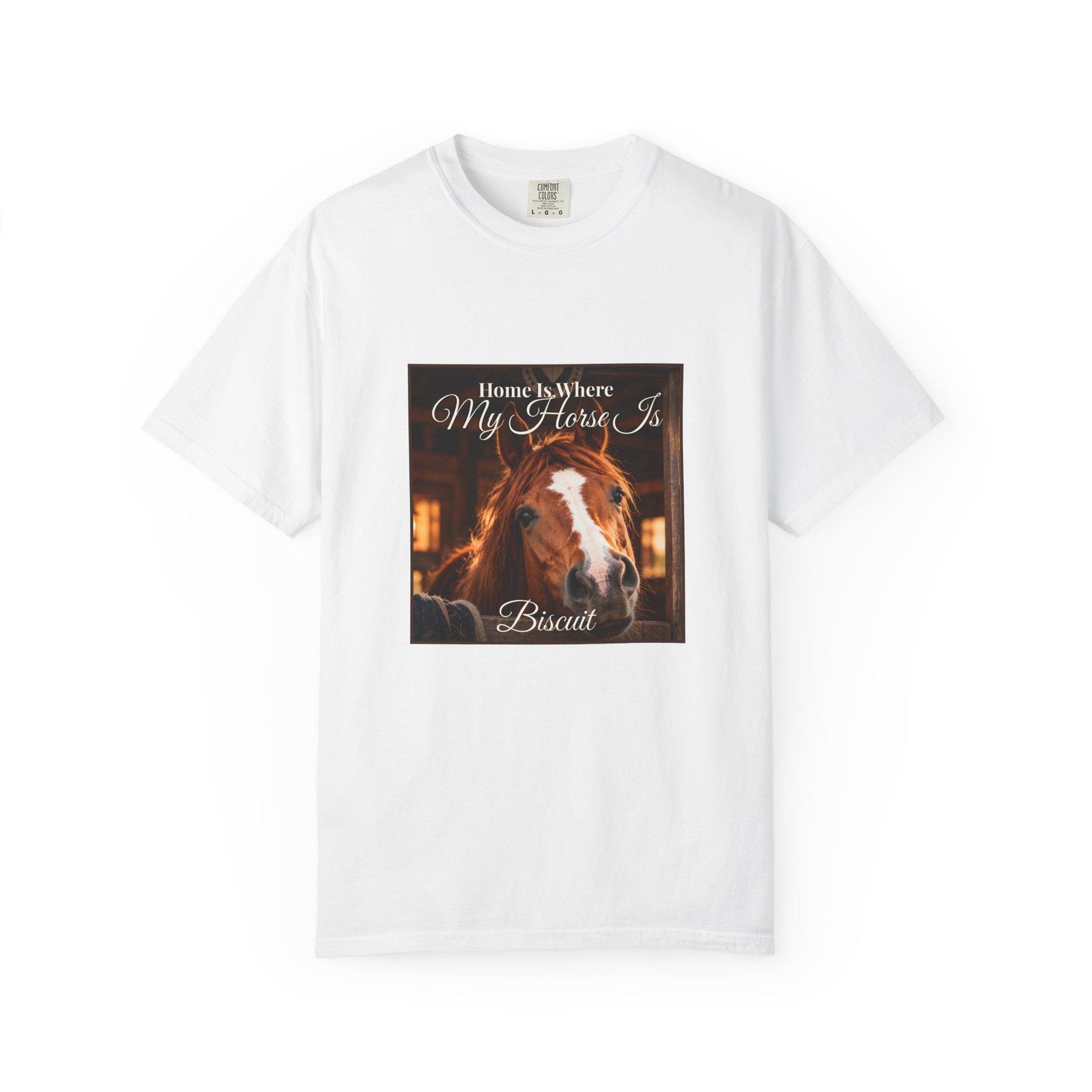 Personalised Horse Photo T-Shirt – Home Is Where My Horse Is