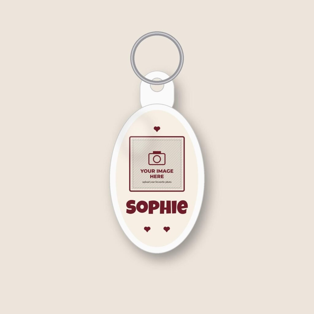 Personalised Photo AirTag Keyring – Any Photo & Name