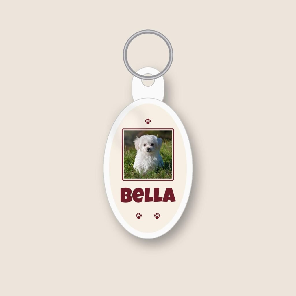 Personalised Pet Photo AirTag Keyring – Your Pet's Photo & Name