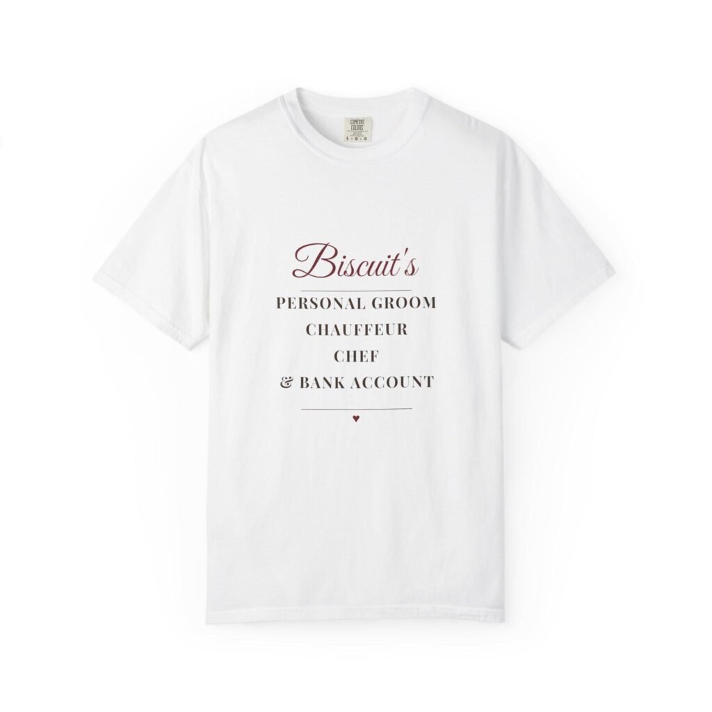 Personalised Horse Name T-Shirt – Personal Groom, Chauffeur, Chef & Bank Account