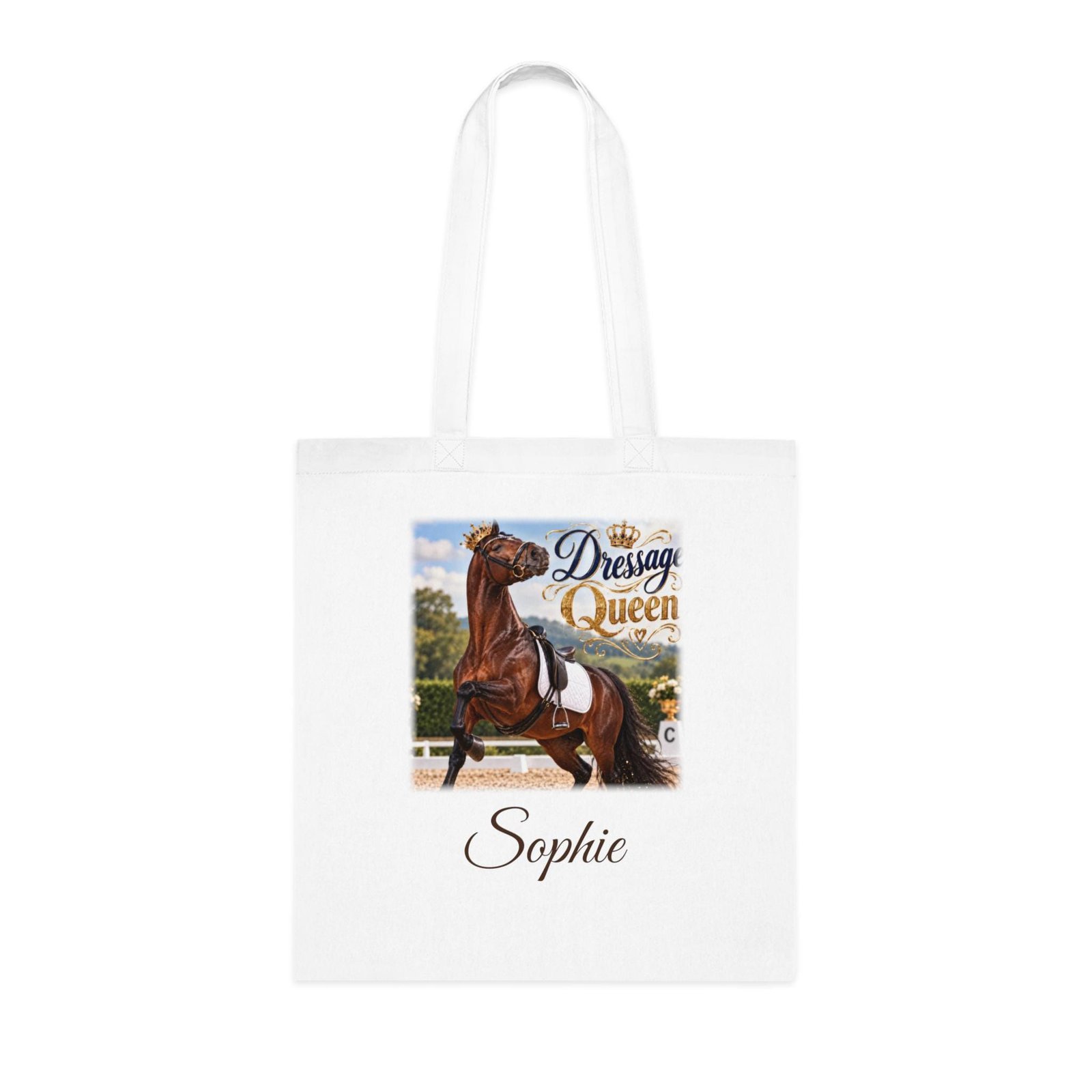 Personalised Dressage Queen Tote Bag – Custom Rider Name