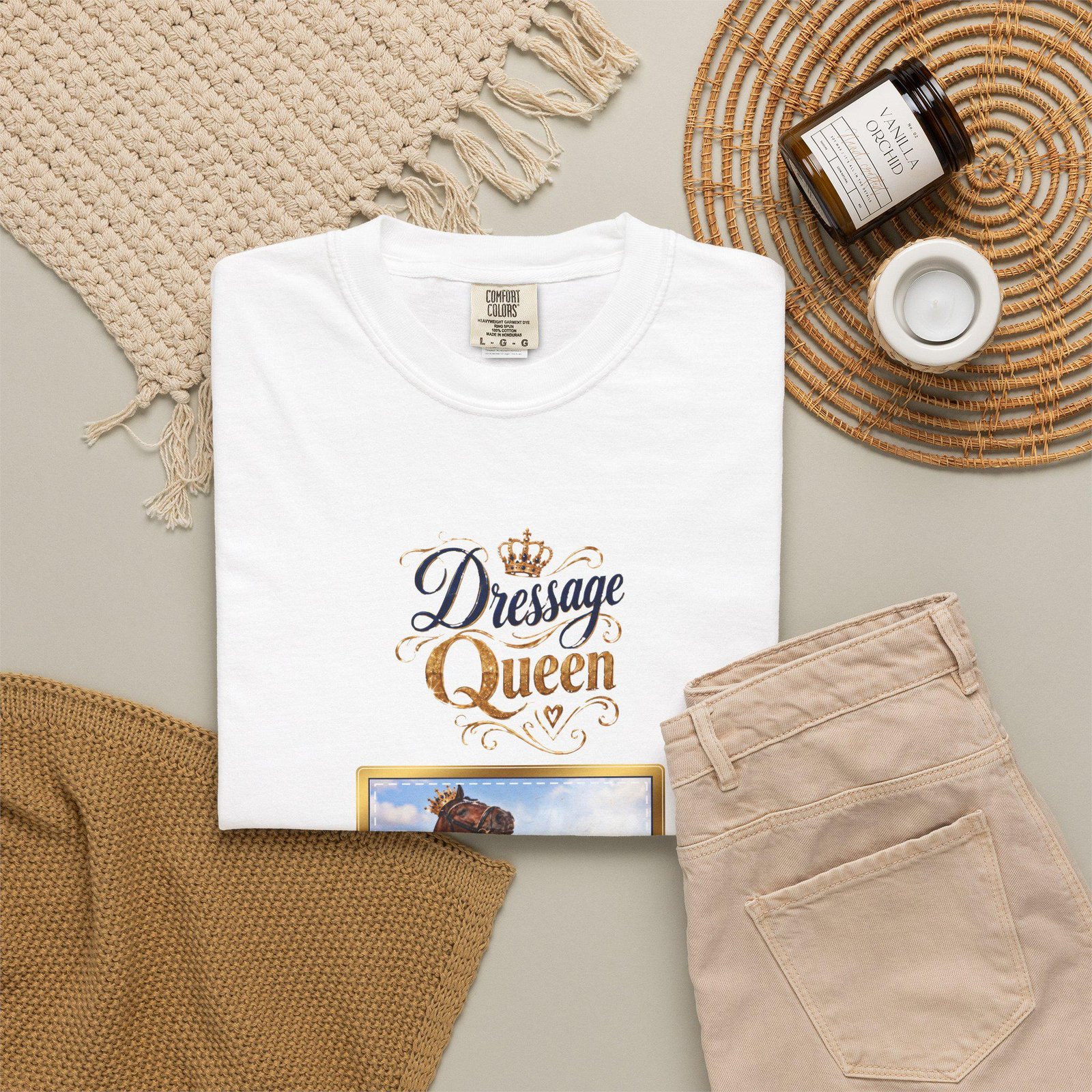 Personalised Dressage Queen T-Shirt – Your Horse Photo & Name - Image 2