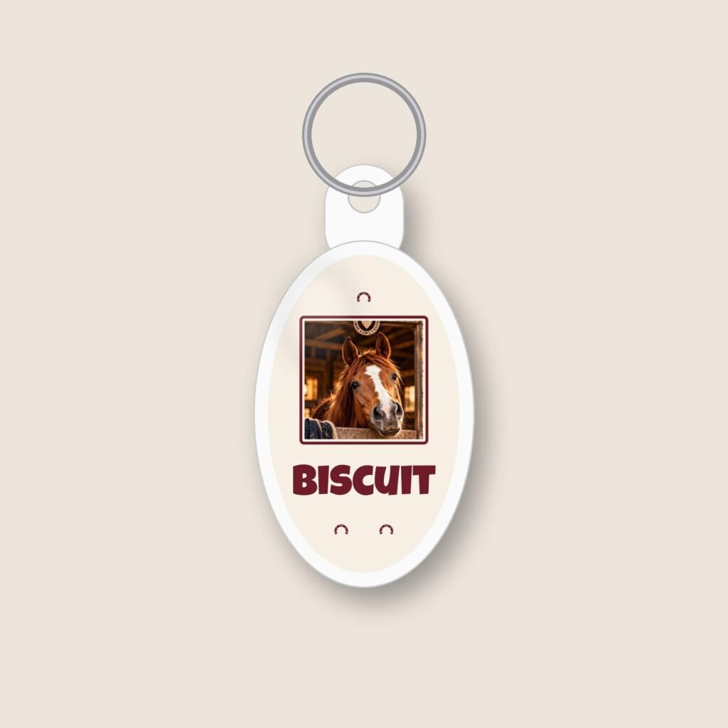Personalised Horse Photo AirTag Keyring – Your Horse's Photo & Name