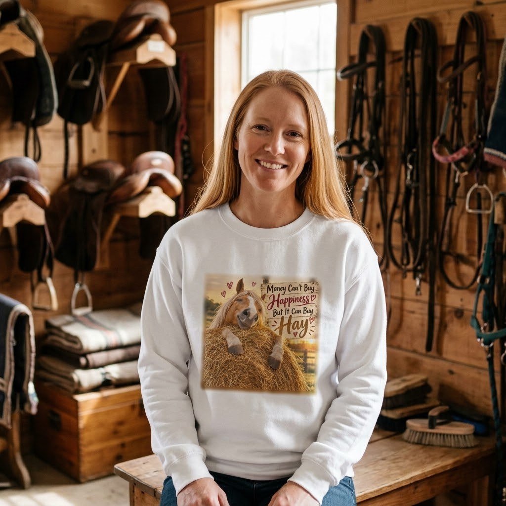 Money Can't Buy Happiness But It Can Buy Hay Sweatshirt
