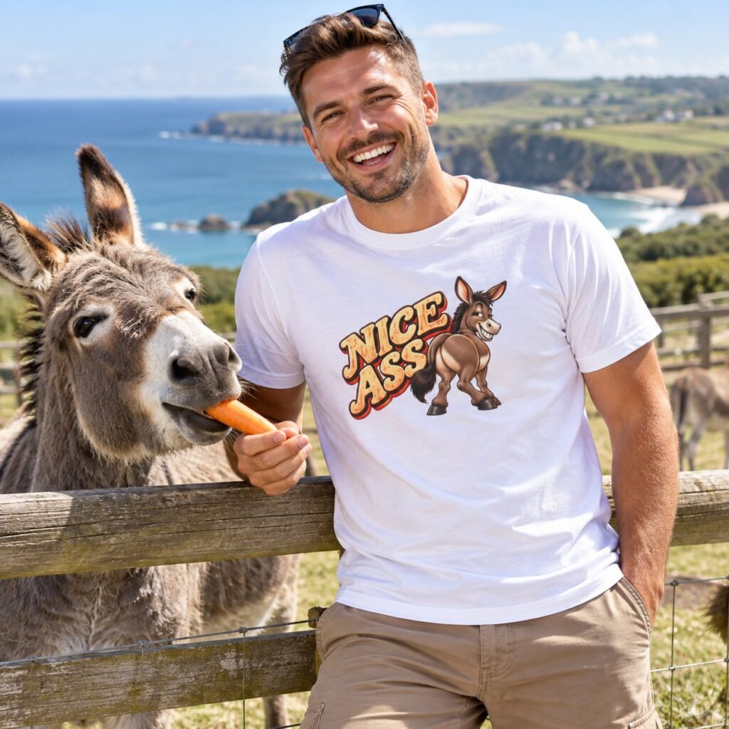 Man wearing the Nice Ass T-Shirt