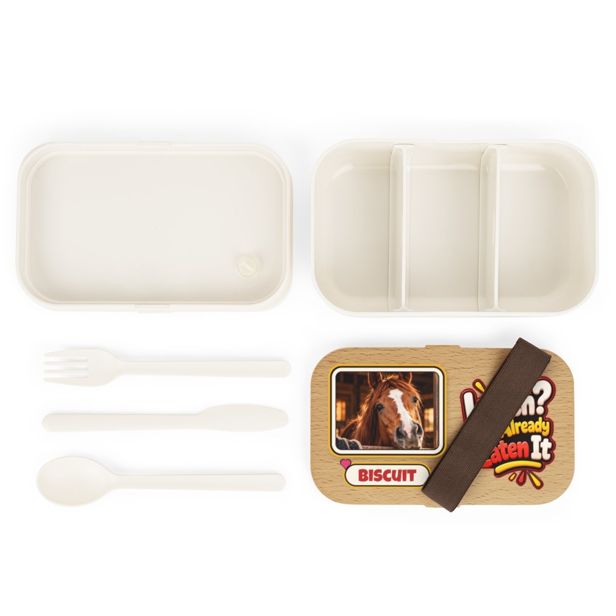 Personalised horse photo bento lunch box