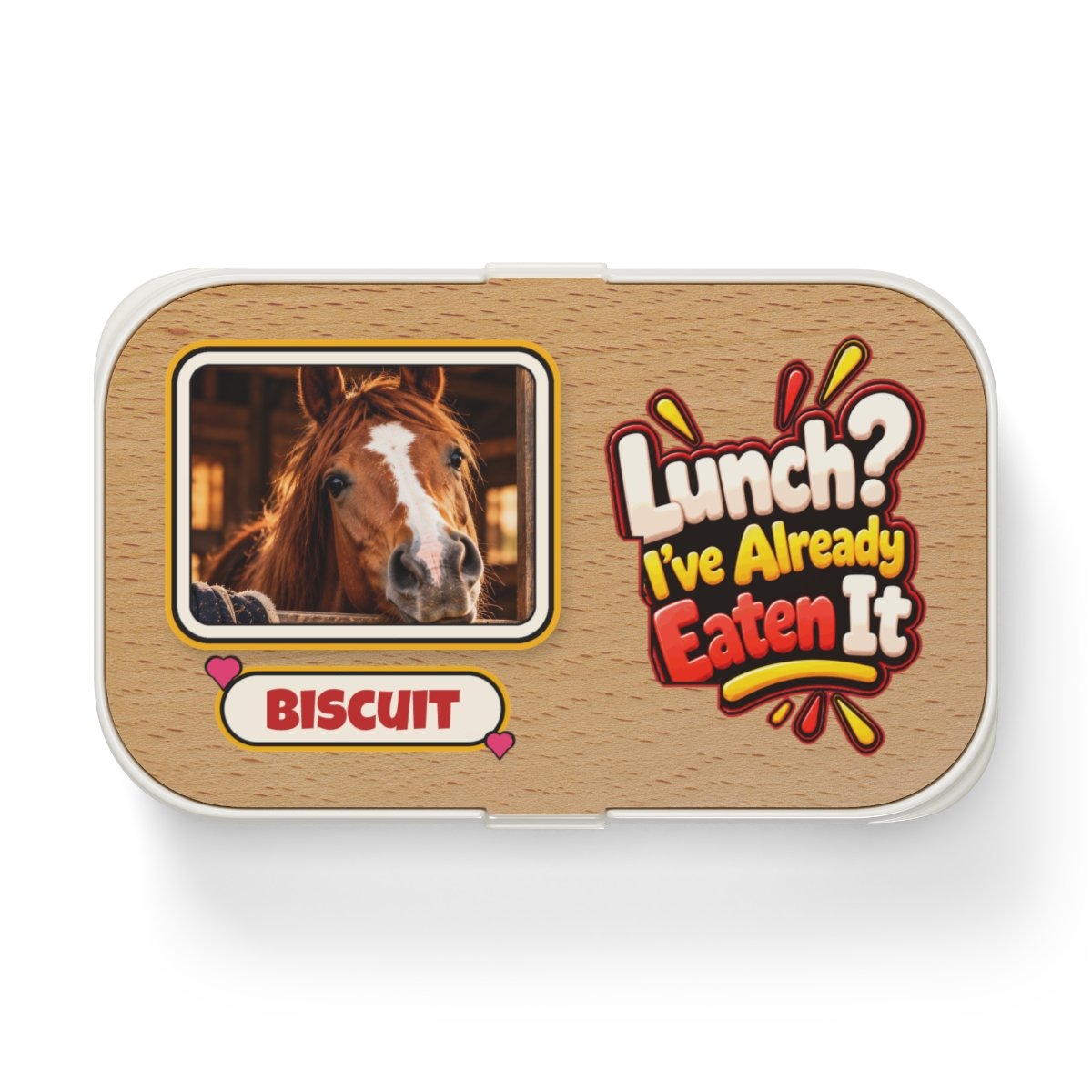 Personalised horse photo bento lunch box
