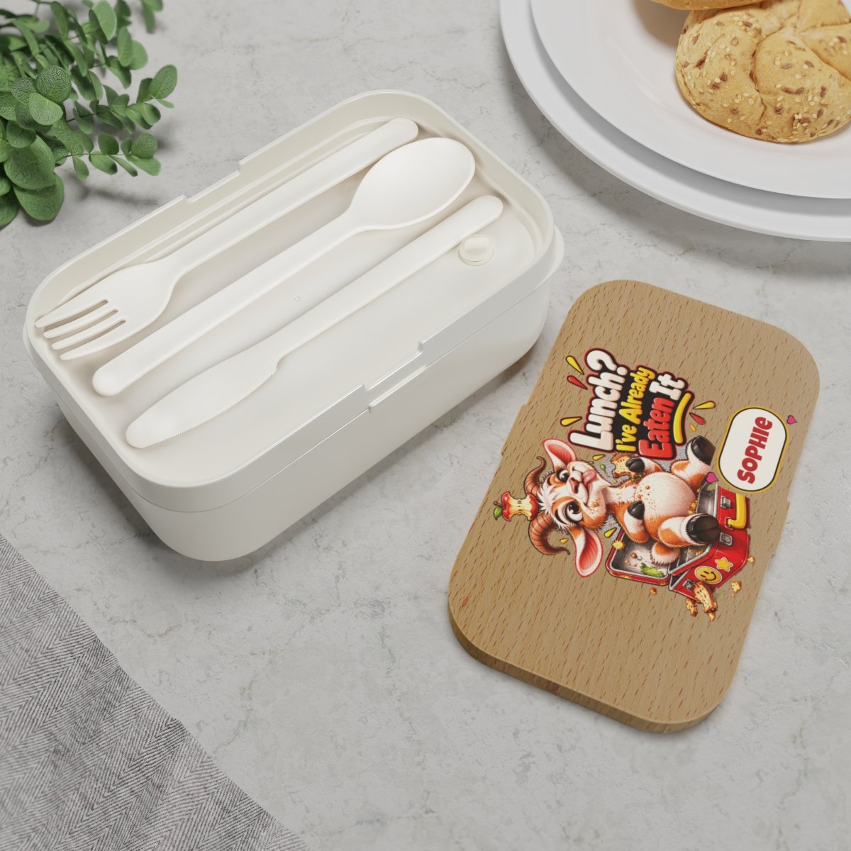 Personalised Bento Lunch Box – Lunch? I've Already Eaten It, Custom Name - Image 3
