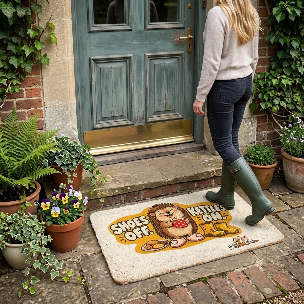 Shoes Off Kettles On Doormat